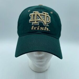 Zephyr Notre Dame Fighting Irish Green Gold Embroidered Baseball Cap Hat Size L